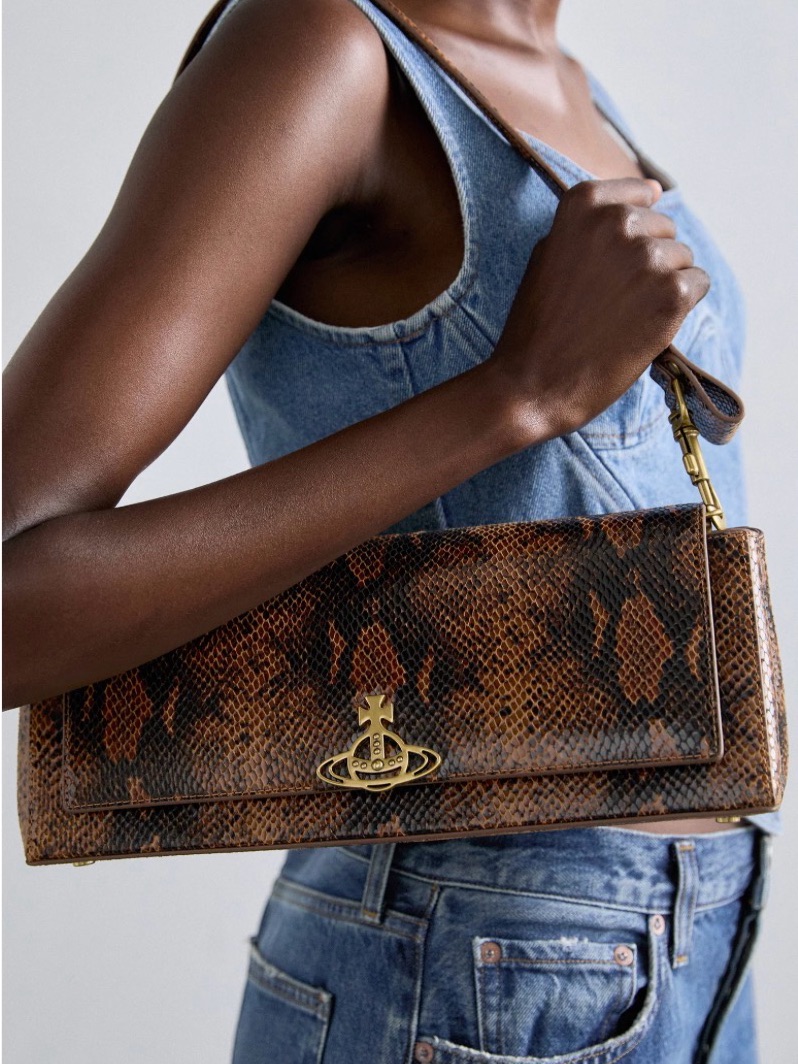 Vivienne Westwood Hazel Large Handbag Snake Skin Design